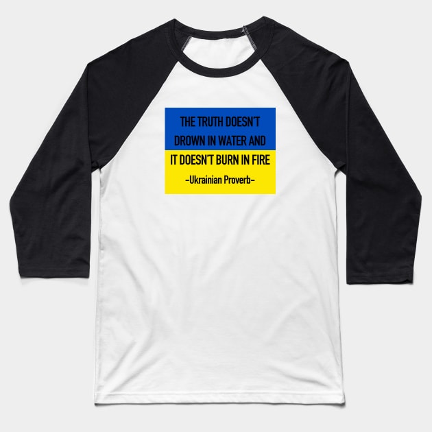 Ukrainian Proverb Baseball T-Shirt by Scar